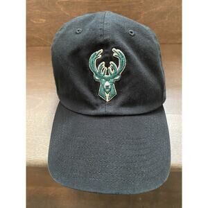 Milwaukee Bucks 47 Brand Strapback Hat Cap Men Women NBA Basketball Black Green
